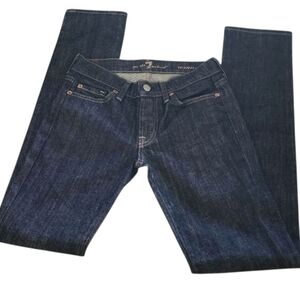 7 For All Mankind👖Black, Gray Denim Straight Leg Jeans